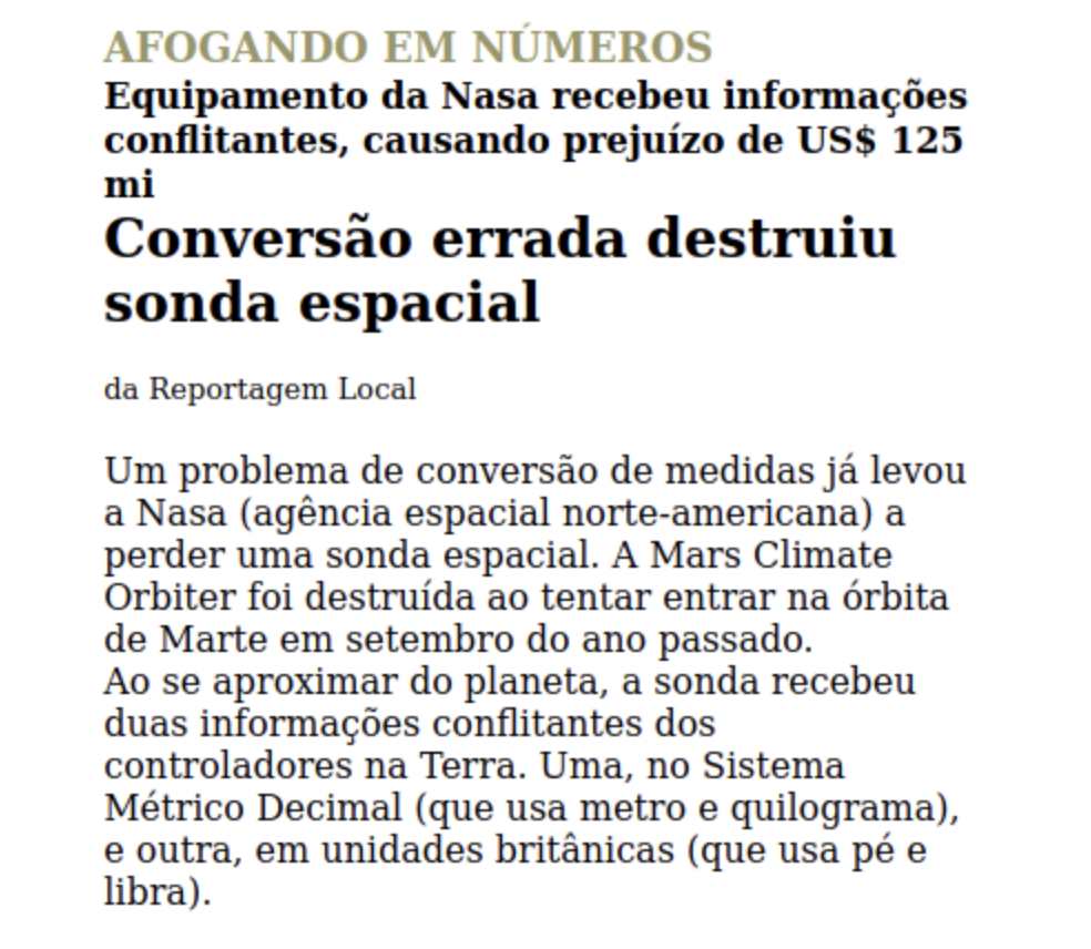 Afogando em números